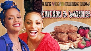 Non-Vegan Tries Vegan Chicken And Waffles Recipe! | Will Jamila Turn Into A Believer?