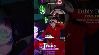 TRAKO DOSTAJE 100 ZŁ NA STREAMIE!  #trako #epicpartner #shorts