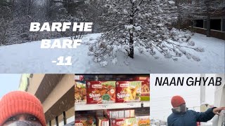 Happy Snowy Day | Our Routine Life In -11 celcius * walmart Per Wohi Rush |Stores Say Naan Ghayab..