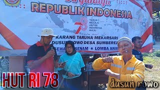 HUT RI 78 WARGA DUSUN ROWO BERNYANYI DAN JOGETAN ASYIK