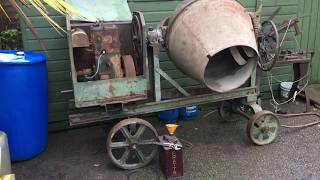 Vintage 1931 Parker cement mixer , Lister D type spec 13, original