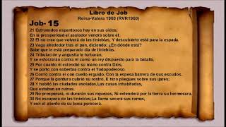 La Biblia   Libro de Job   Job  15  Reina Valera 1960 RVR1960