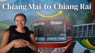 Taking a Bus from Chiang Mai to Chiang Rai | Thailand Travel Vlog 🇹🇭