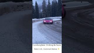 Lamborghini Drifting In Snow #snowdrift #lamborghini #shortvideo