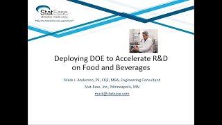 Deploying DOE to Accelerate R&D on Food and Beverages