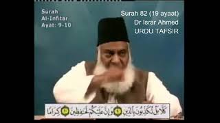 82 Surah Infitar Dr Israr Ahmed Urdu