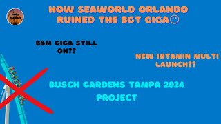 Busch Gardens Giga CANCELED?? + Project Toboggan!! (SeaWorld Orlando)