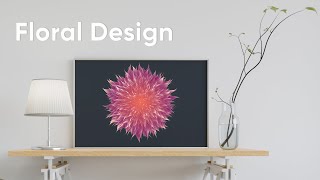 Learn How to Draw Floral Design and Blend Tool Effect Tools in Adobe Illustrator | BAHAUDDIN