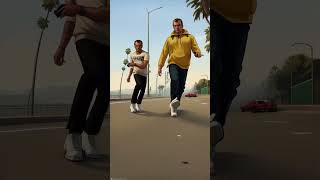 Нейронка обработала наш танец под GTA #shuffledance #shuffletutorial #танцы #shuffle #gta5 #gta