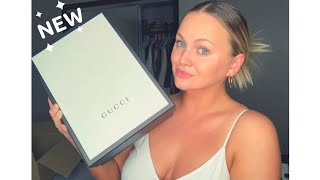 UNBOXING: GUCCI MARMONT LEATHER SANDALS 🖤 | #mytheresa