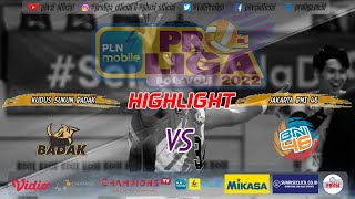 PROLIGA 2022-Highlight Match 21 (Men) Kudus Sukun Badak vs Jakarta BNI 46