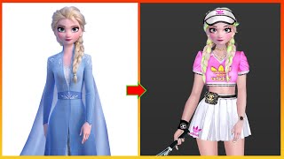 Frozen: Elsa Frozen Sporty Girl - Disney Princesses Glow Up @cartoonfashion68