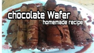 chocolate Wafer rolls recipe. chocolate cigarettes cookies #short#shortvido