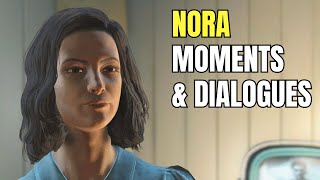 ALL NORA Moments & Dialogues in Fallout 4 | Courtenay Taylor