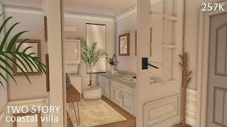 BLOXBURG : two story COASTAL villa 257k | speedbuild + tour | Leqhhx