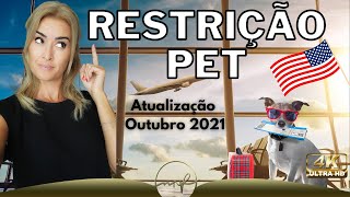 RESTRIÇÃO DE VIAGEM PARA OS EUA - CACHORROS. Update de Outubro 2021 com novos aeroportos.