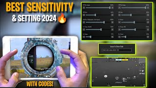 NEW😱BEST SENSITIVITY AND SETTINGS 2024 🔥 | 5 Finger Claw Gyroscope | PUBG MOBILE