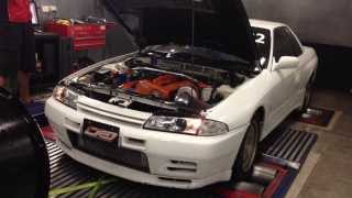 CRD built & tuned Hi-Boost track racer Nissan Skyline GTR R32 dyno run