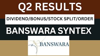 Banswara syntex Q2 Results 2025 | Banswara syntex Results Today | Banswara syntex Share Latest News