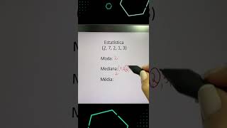 Como calcular moda, média e mediana. #matemática #matemáticaconcursos #shortsvideo #math #enem