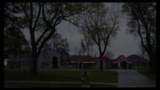 Halloween LED light show.