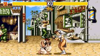 Street Fighter 2 Special Champion Edition Mega Drive Genesis sound and colour hack Ryu Playthrough