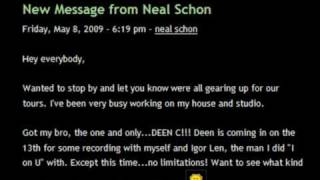 MAY 10, 2009 - NEW MESSAGE FROM NEAL SCHON