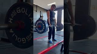 Five plate (220kg) deadlift triple