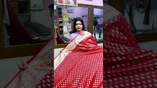 Banarasi Saree red #banaras #shorts #shortsvideo #banarsisaree #varanasi #biharimuskaan