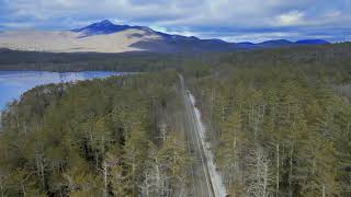 Mount Chocorua from Iced-Over Lake Chocorua - White Mountains National Forest | 4K Drone Footage