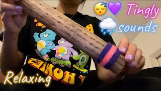 ASMR relaxing rain stick sounds 🌧💜 no talking✨so tinglyyy