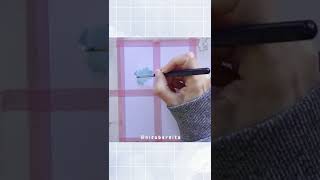 MINI PAINTING IDEAS ON PAPER (1) ✨ EASY ACRYLIC LANDSCAPE PAINTING ✨SATISFYING ART #SHORTS