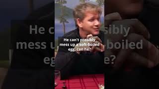 Gordon Ramsay gets served a raw egg?! #shorts #gordonramsay