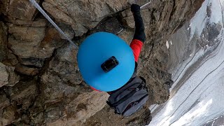 360 Piz Trovat Via Ferrata Video - Challenging Vertical Wall Climb Switzerland