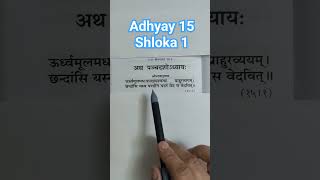 Adhyay15 Shloka1  Chapter 15 #gita #Geeta #bhagwadgita #religion #radheradhe #krishna #radhekrishna