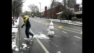 Car Smash's A Snowman "death of a snowman" "funny prank" "snowman prank"