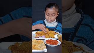 Chicken Biryani🍗🐔, Chicken Curry🍗🐔, Tomato Chutney🍅, Papad, Onion🧅 Father Daughter Eating Show Vlog🔥