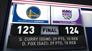 Game Review - In-Season Tournament: Warriors VS Kings 123-124 *Curry, 29* Tough lose | 8-10 record