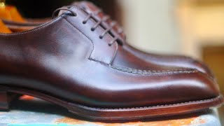 Making Apron Toe Derby Shoes with Hand-dyed leather