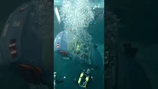 This is how cars are placed into the world's deepest pool 😱🤯 @supercarblondie