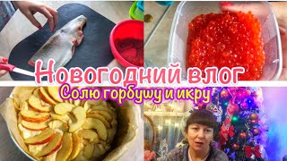 🎄Солю ГОРБУШУ и ИКРУ🥳Ароматная шарлотка🎅ВОСПОМИНАНИЯ из детства🥰