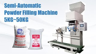 Semi Automatic Auger/Powder Filling Machine 10KG/15KG/20KG/25KG for Flour,  Spices, Washing Powder