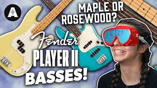 Checking out Fender Player II Basses! - Maple vs Rosewood Blindfold Test!