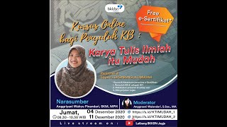 Kursus Online PKB "Karya Tulis Ilmiah itu Mudah" #1