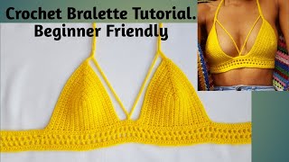 Simple and Easy Crochet Bralette for Beginners