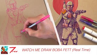 How Fast Can I Draw Boba Fett With BIC Pens (real time)