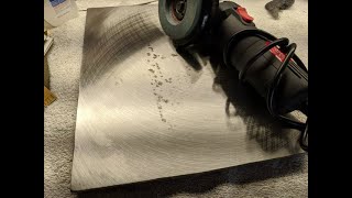 Tools angle grinder on steel remove rust by froggy