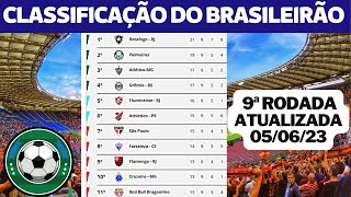 MUDANÇAS! TABELA DO BRASILEIRÃO 2023 - CLASSIFICAÇÃO DO BRASILEIRÃO 2023 - 9ª RODADA ATALIZADA!