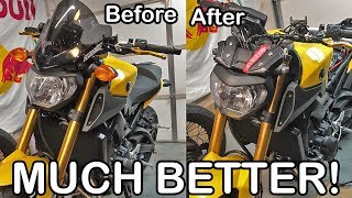 FZ09 Fender Eliminator and Flush Blinker Install - Race Prep #1