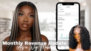 Monthly Revenue Update: As a Custom Wig Maker | My HIGHEST Month?